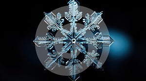 Microscopic Marvel: Snowflake Hexagonal Structures