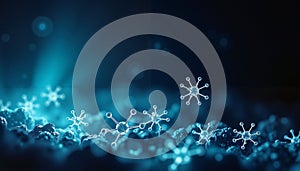 Microscopic Molecular World Illustration