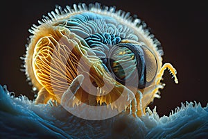 Microscopic organism creature colorful