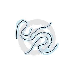 Microscopic spherical rod-shaped bacteria