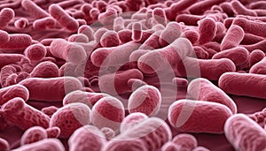 Microscopic view of bacteria, a common cause of infections photo