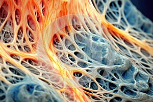 microscopic view of collagen fibers in healing bone
