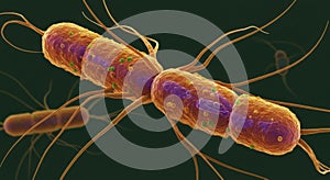 Microscopic View of Dividing Bacteria