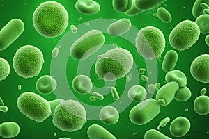 Microscopic View of Green Cocci Types