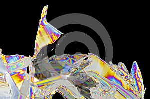 Microscopic view of magnesium sulfate heptahydrate crystals in p