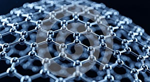 Microscopic view of nanoscale hexagonal atomic structure science technology innovation