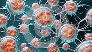 Microscopic Cell View Intricate Spherical Structures from Top Down