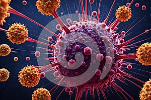 Microscopic View - T Cell Engaging Leukemia Cell with Chimeric Antigen Receptor (CAR) Therapy in Action