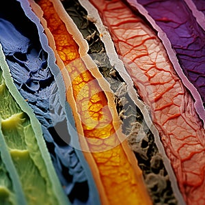 a microscopic view of tissue sections unfolds as a microscope slide prominently displays intricate details of tissue structures in