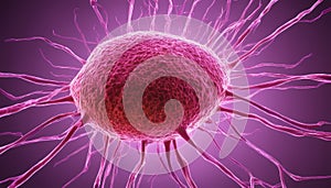 A microscopic view of a virus, a tiny but powerful threat