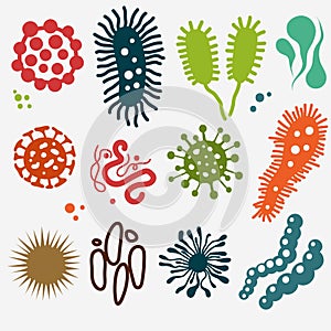 Microscopic viruses. Vector