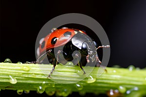 Microscopic Wanderer Ladybug macro shot reveals intricate details in nature
