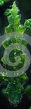 Microscopic world of a leaf