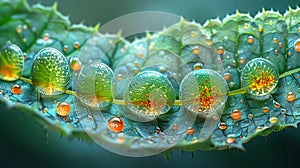 Microscopic world of a leaf