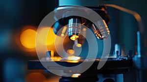 microscopy high contrast luminescent effect under a microscope