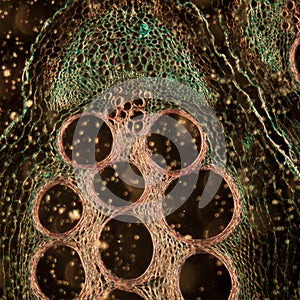 Microscopy micrograph plant tissue