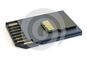 MicroSD card for mobile devices and SD adapter