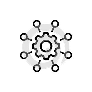 Microservices icon. vector on a white background.