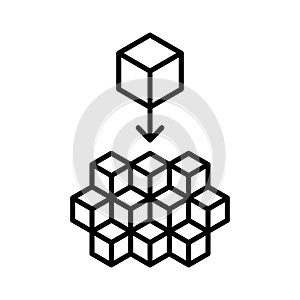 Microservices icon. vector on a white background.