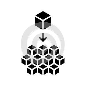 Microservices icon. vector on a white background.