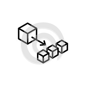 Microservices icon. vector on a white background.