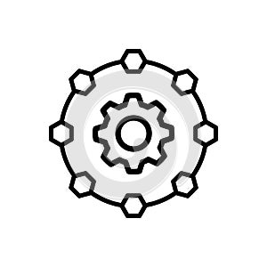 Microservices icon. vector on a white background.