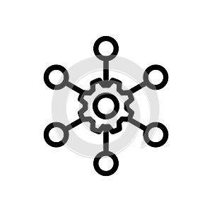 Microservices icon. vector on a white background.