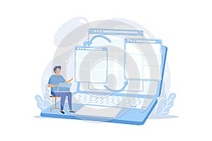 Microsites abstract Corporate website, web development service, mobile site design, menu bar element,