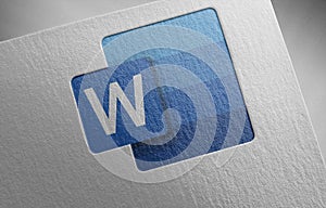 Word-1 on paper texture