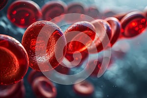 Microstock Anatomy of Red Blood Cell Captured Under the Microscope