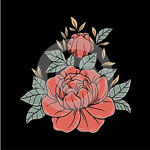 red rose premium vector
