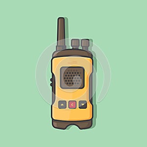 Walkie Talkie Set, Isolated on White Background. Vector Illustration