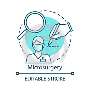 Microsurgery concept icon