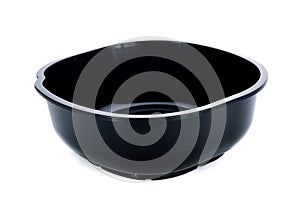 Microwavable plastic food bowl.