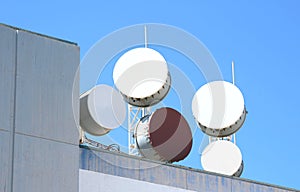 Microwave antennas on rooftop