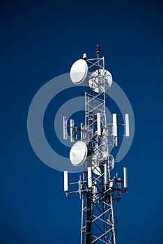 Microwave and cellular communications tower