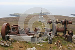 Microwave communication tower on remote island