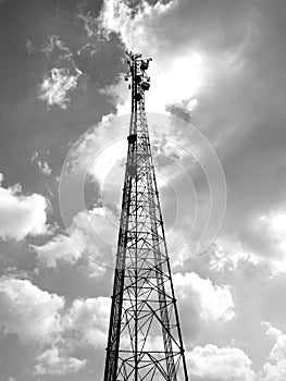 Microwave communications tower background