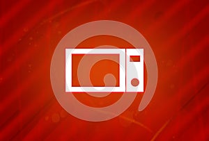 Microwave kitchen icon isolated on abstract red gradient magnificence background