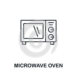 Microwave Oven icon from household collection. Simple line Microwave Oven icon for templates, web design and infographics