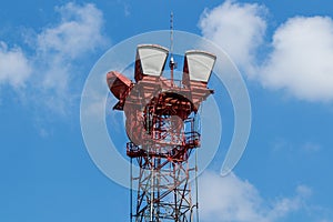 Microwave receive and transmission tower with wireless signal for telecommunications I