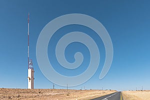 Microwave telcommunications tower and cell phone tower near Kalkrand