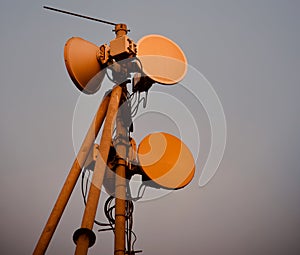 Microwaves antenna of a mobile network tower photo