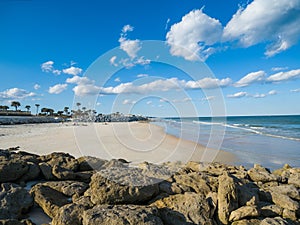 Mid afternoon at River to the Sea beach along the Atlantic Ocean