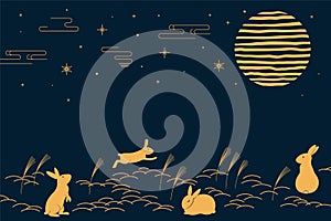 Mid autumn festival card design