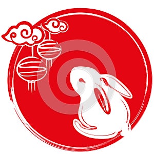 Mid-Autumn festival illustration design icon signage