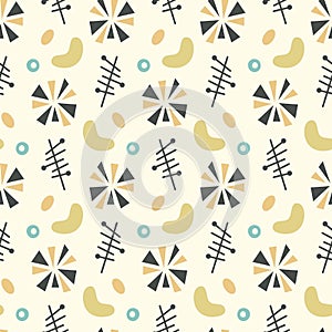 Mid century modern seamless pattern