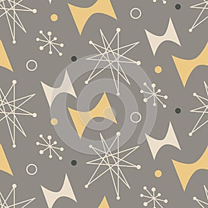 Mid century modern seamless pattern