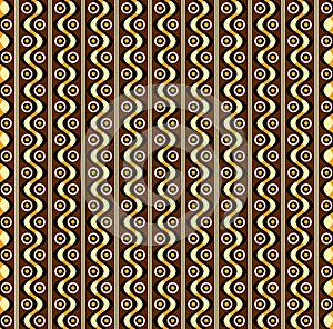 Mid Century Modern Seventies Orange Yellow Brown Retro Pattern