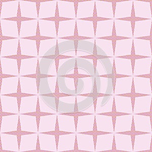 Mid Century Pink Geometric Shapes Seamless Pattern